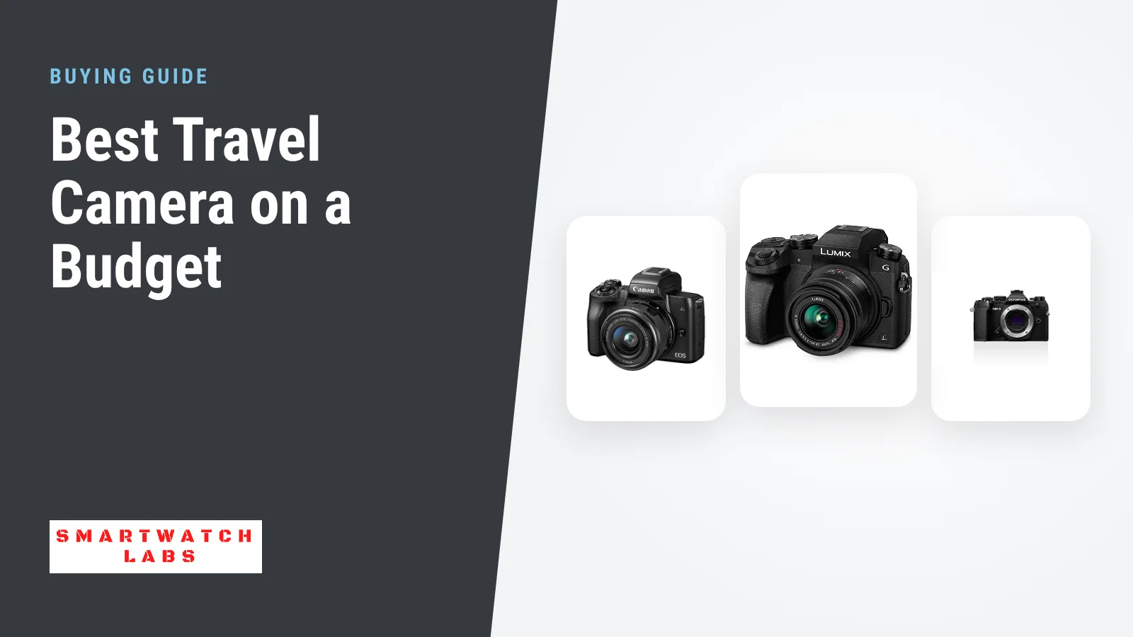Canon EOS M50, Panasonic Lumix G7 and Olympus OM-D mirrorless cameras
